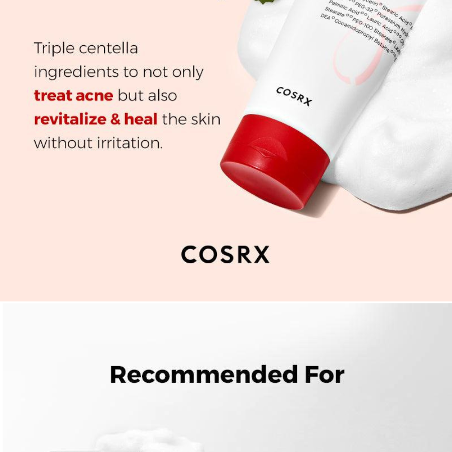 COSRX AC Collection Calming Foam Cleanser, 5.07fl.oz/ 150ml
