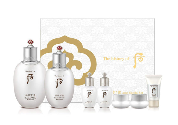 THE HISTORY OF WHOO Gongjinhyang Seol Radiant White Special Set, 9 items