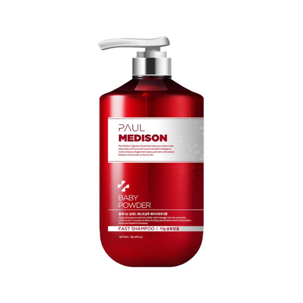 PAUL MEDISON Deep Red Fast Hair Loss Shampoo (Baby Powder), 1077ml/ 36.41fl.oz