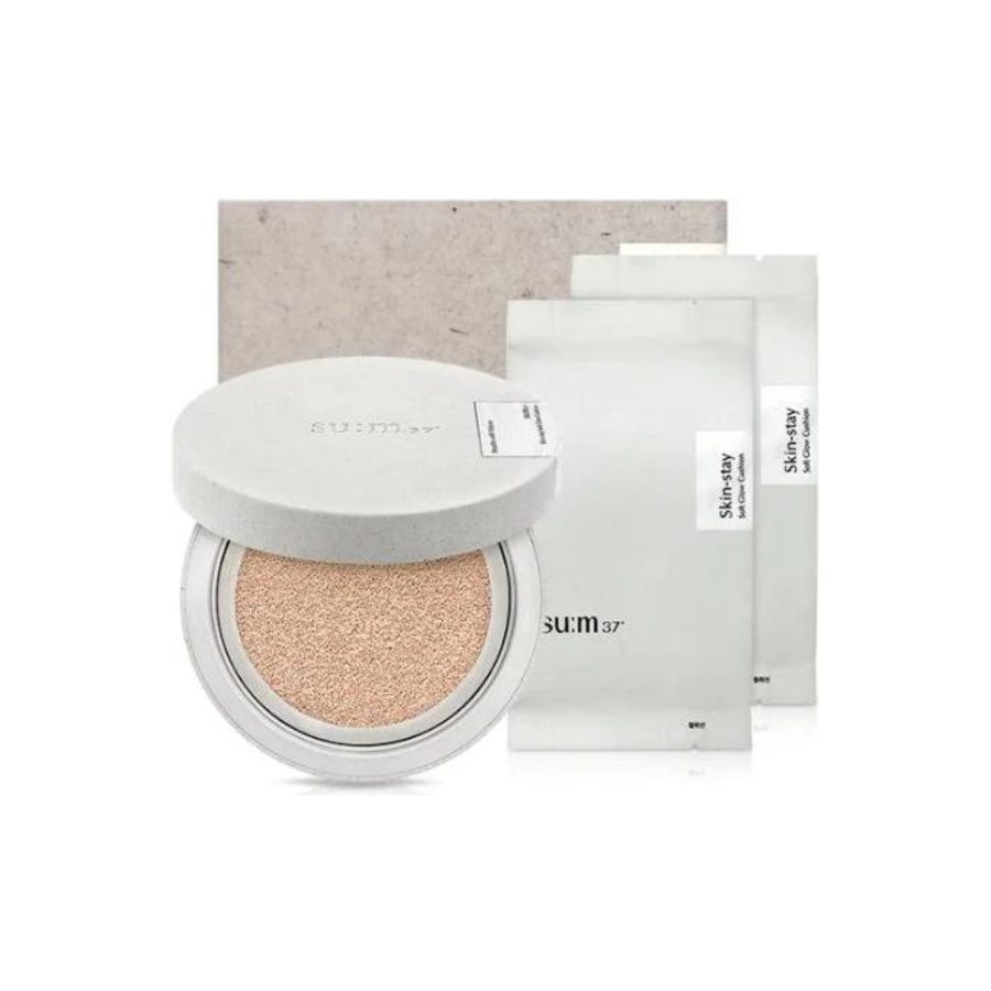 SU:M37 Skin-Stay Soft Glow Cushion SPF 50+/PA+++, 13g (with 2 refills)