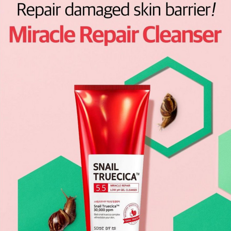 SOME BY MI Snail Truecica Miracle Repair Low PH Gel Cleanser, 100ml/ 3.38fl.oz