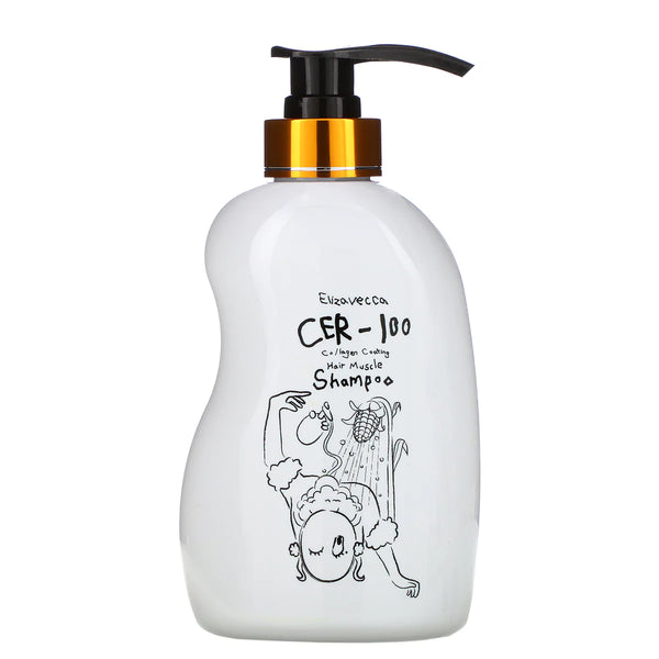 ELIZAVECCA CER-100 Collagen Coating Hair Muscle Shampoo, 500ml/ 16.9fl.oz