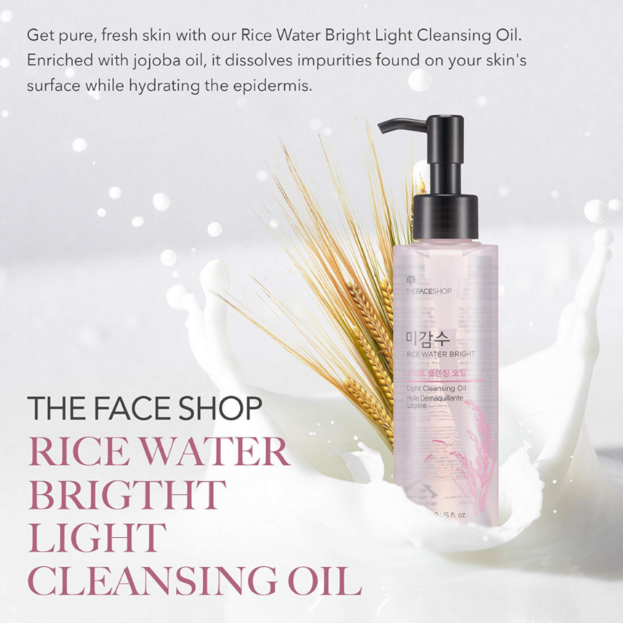 THE FACE SHOP Rice Water Bright Light Cleansing Oil, 150 ml / 5.0fl. oz
