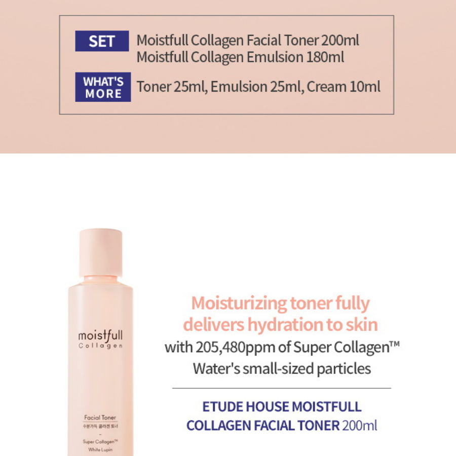 ETUDE HOUSE Moistfull Collagen Skin Care Set, 5 items