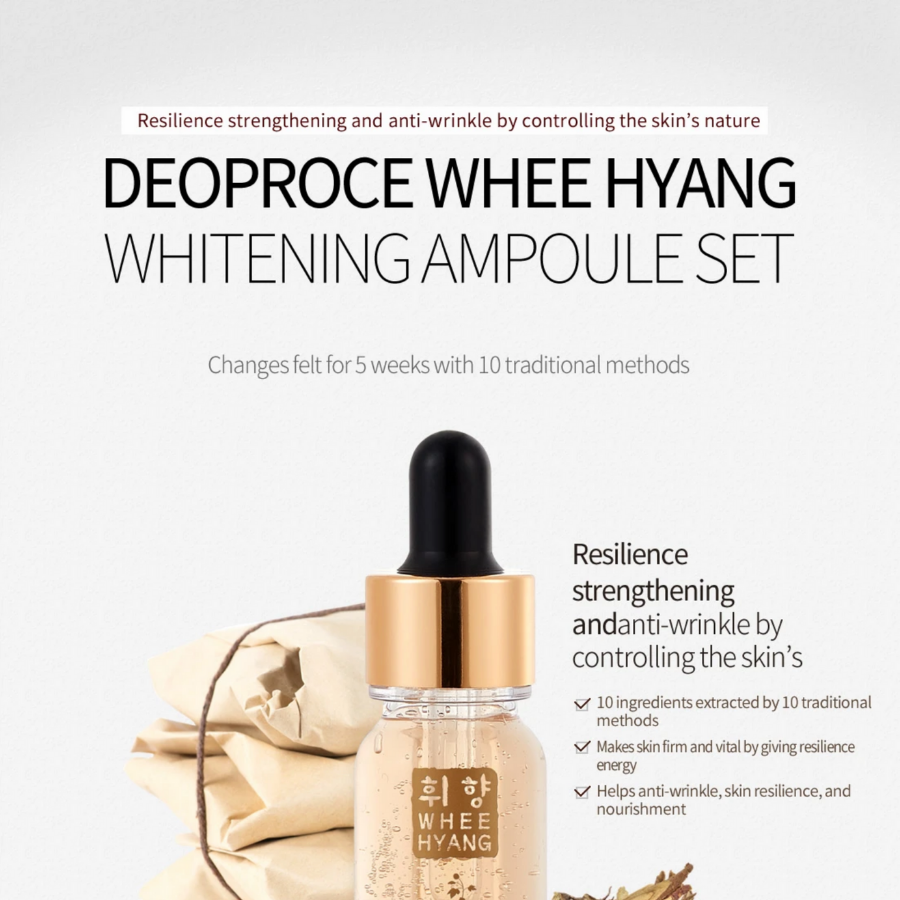 DEOPROCE Whee Hyang Anti-Wrinkle Ampoule Set, 10ml/ 0.34fl.oz x 5ea