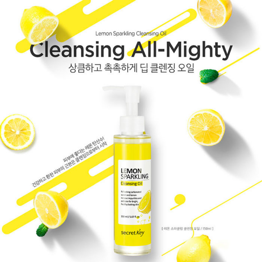 SECRET KEY Lemon Sparkling Cleansing Oil, 150ml/ 5.07fl.oz