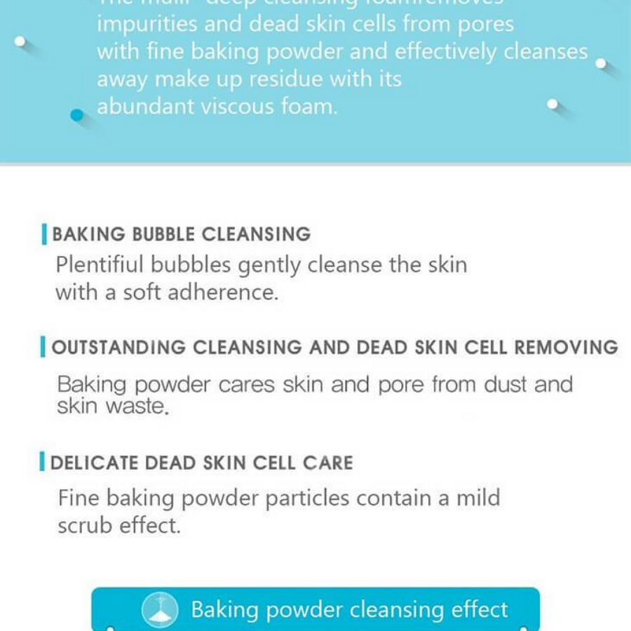 ETUDE HOUSE Espuma limpiadora de poros en polvo para hornear, 160 ml/5,41 fl.oz