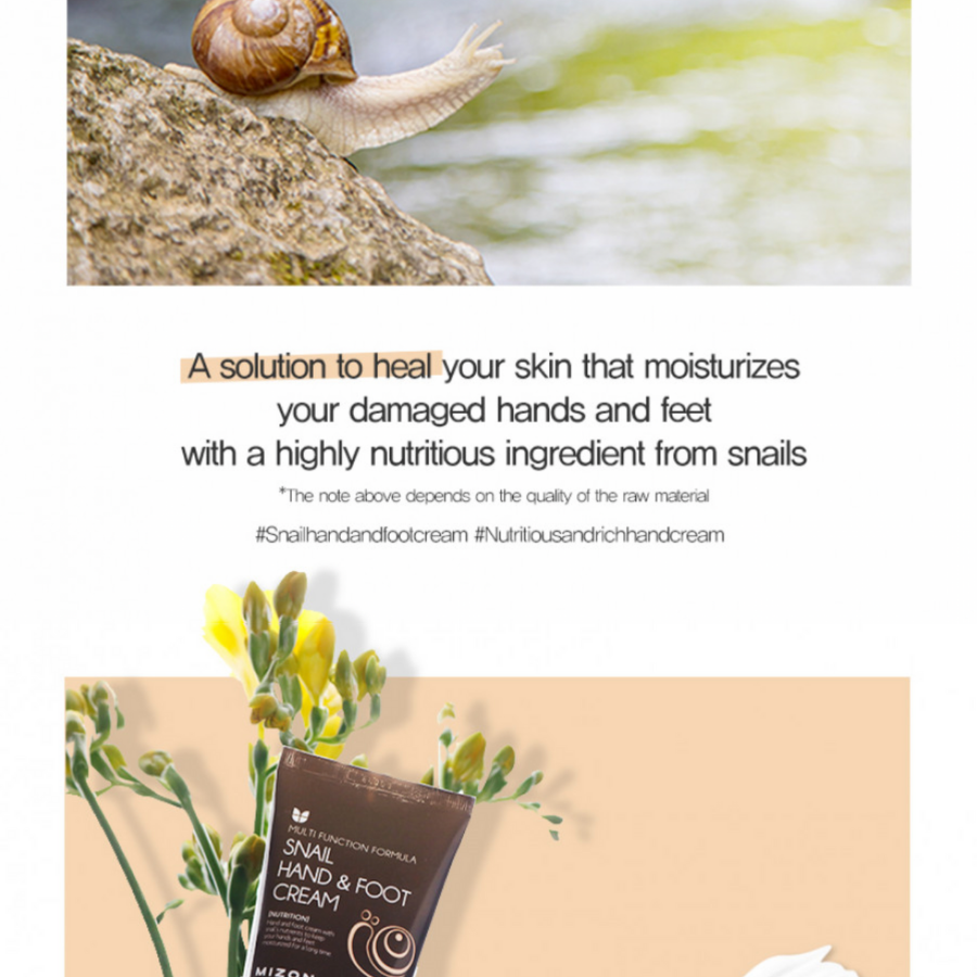 MIZON Snail Hand & Foot Cream, 100ml/ 3.38fl.oz