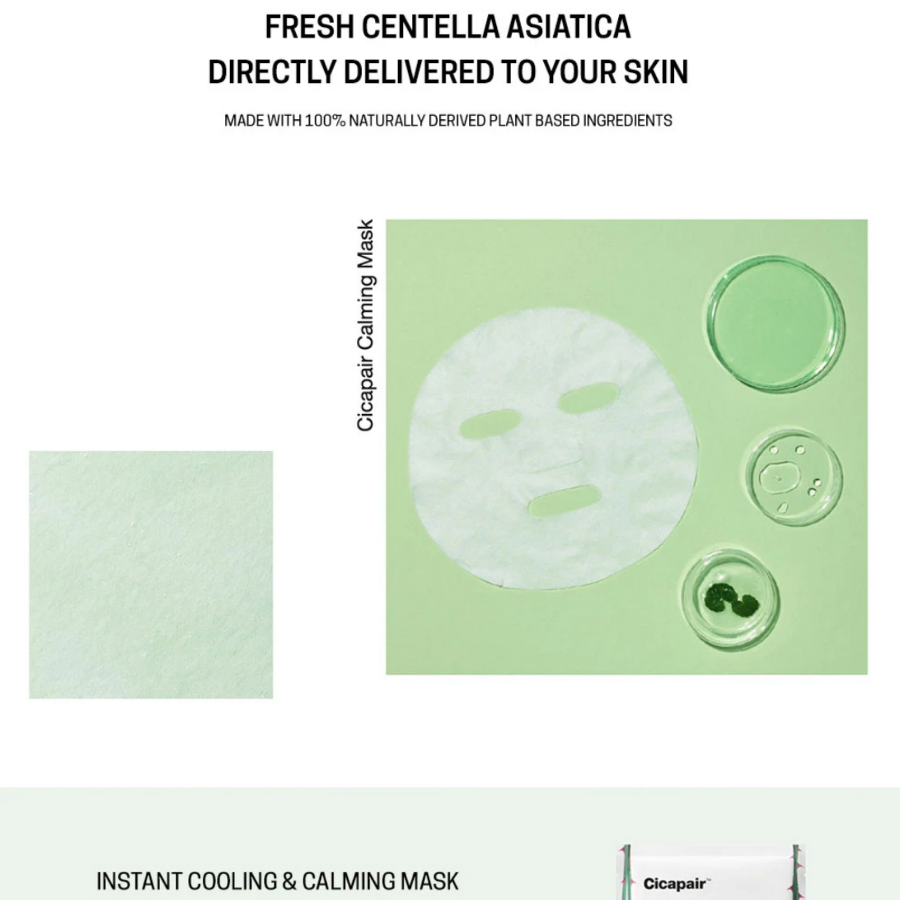 DR. Mascarilla calmante JART+ Cicapair, 1 paquete (5 hojas x 24 g/0,84 oz)