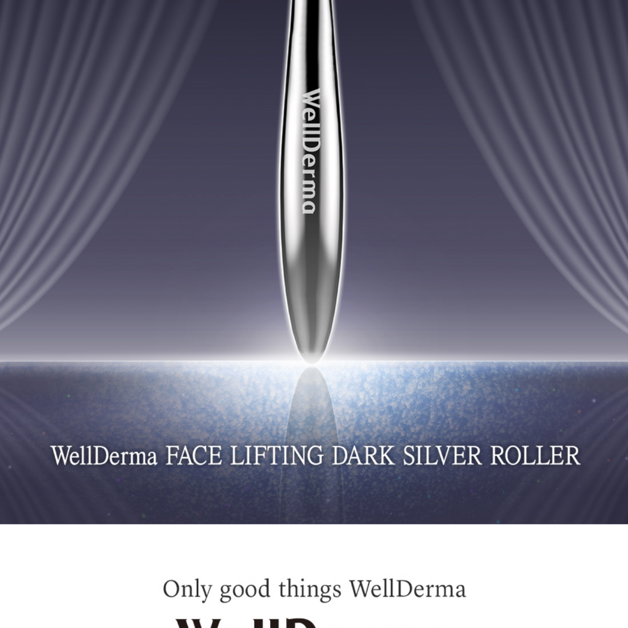 WELLDERMA Роллер-лифтинг для лица темно-серебристый, 1 шт.