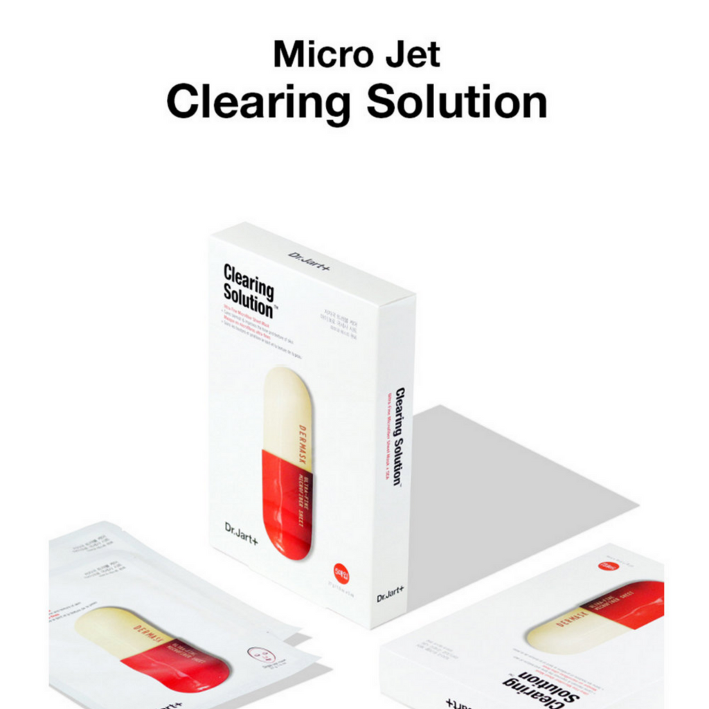 DR. Hoja de mascarilla con solución limpiadora JART+ Dermask Micro Jet, 1 paquete (5 hojas x 28 g/1,0 oz)
