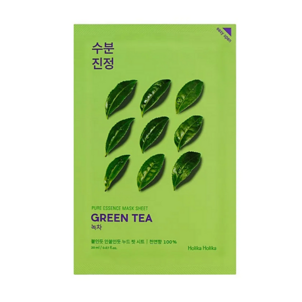 HOLIKA HOLIKA Pure Essence Mask Sheet Té verde, 20 ml/0,67 fl.oz cada una