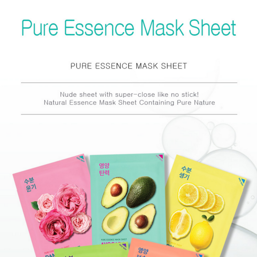 HOLIKA HOLIKA Pure Essence Mask Sheet Fresa, 20ml/ 0.67fl.oz cada una