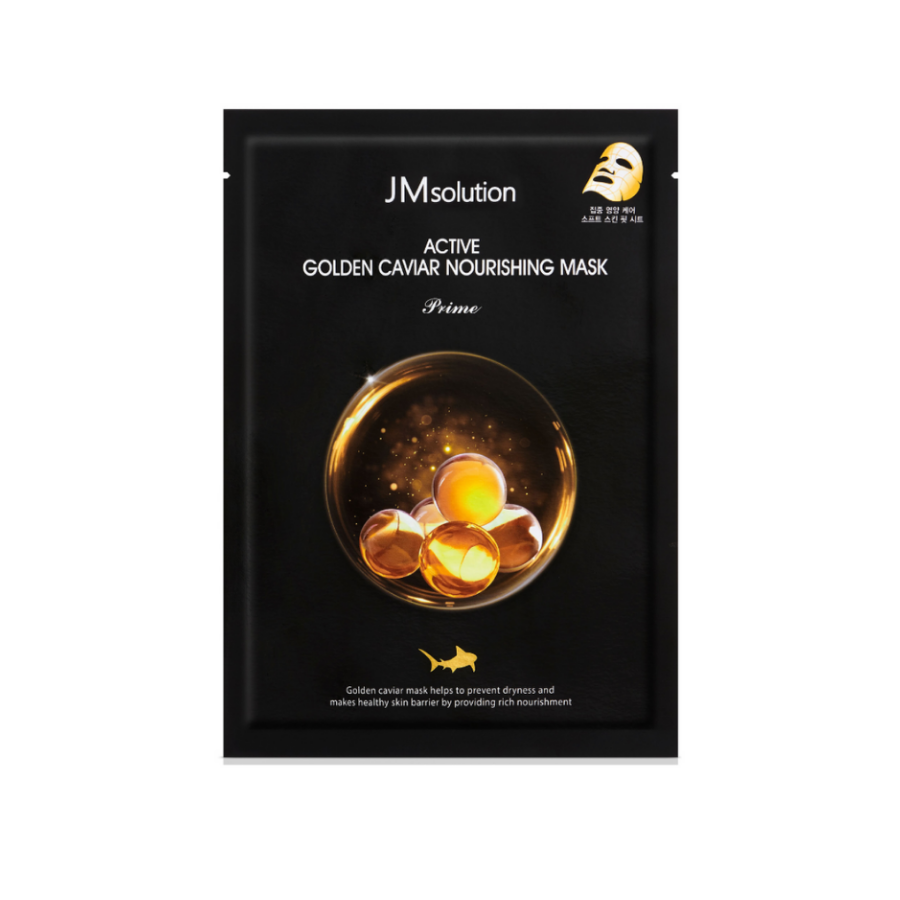 JM SOLUTION Mascarilla nutritiva de caviar dorado activo, 1 hoja