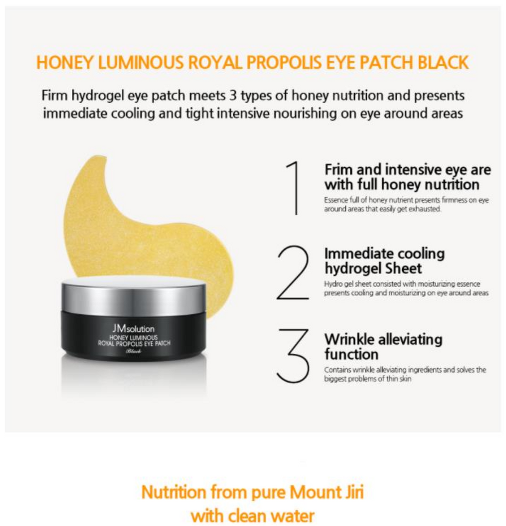 JM SOLUTION Honey Luminous Royal Propolis Eye Patch, 60 Patches