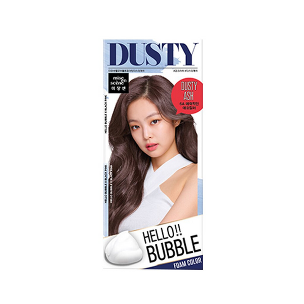 MISE EN SCENE Hello Bubble Hair Easy At-Home Color with Hair Ampoule DUSTY ASH, 1 kit