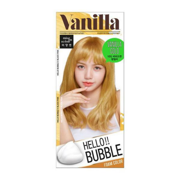 MISE EN SCENE Hello Bubble Hair Easy At-Home Color with Hair Ampoule VANILLA, 1 kit