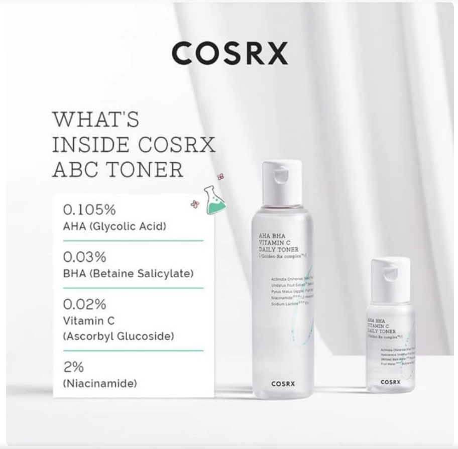 COSRX Refresh AHA BHA Tónico diario con vitamina C, 5.1 fl oz/5.07 fl.oz